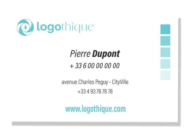 réalisation et impression de carte de visite template logothique #4